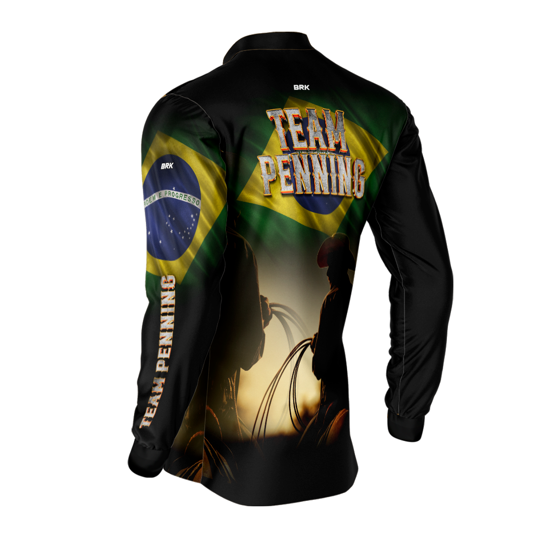 Camisa Agro Brk TEAM PENNING Brasil Com Proteção UV50+ - BRK AGRO