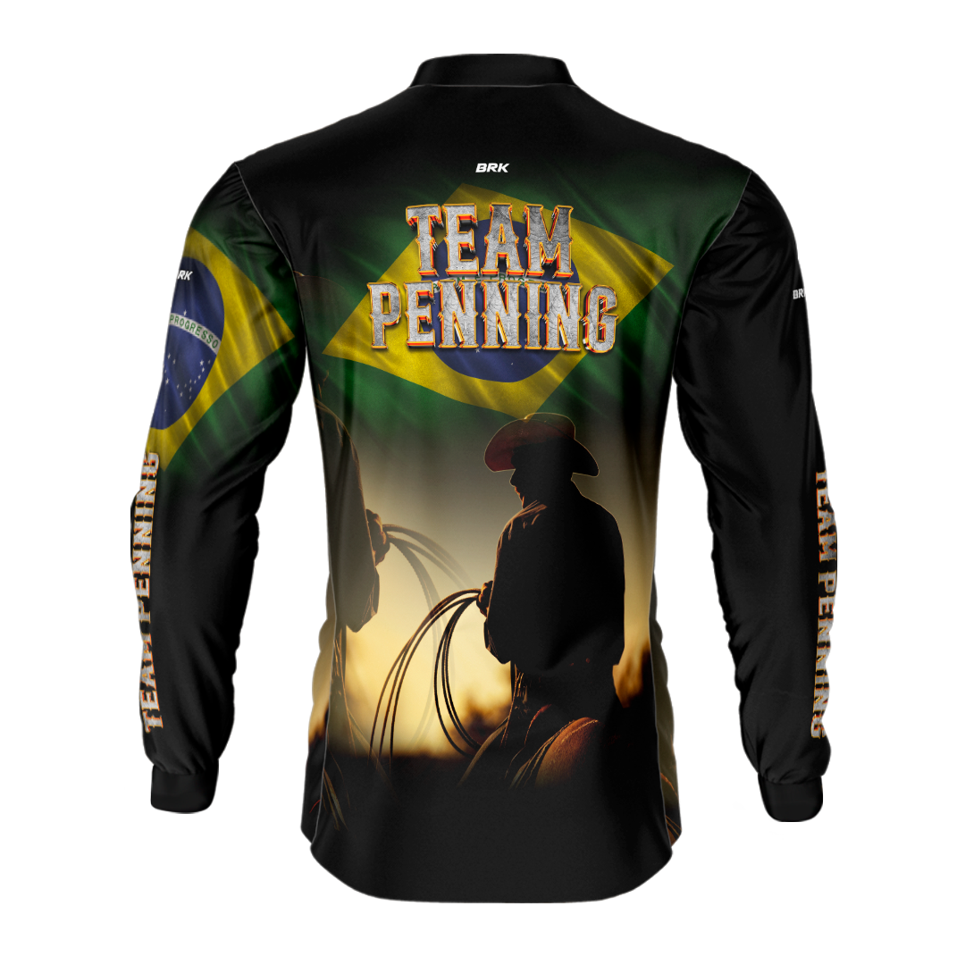Camisa Agro Brk TEAM PENNING Brasil Com Proteção UV50+ - BRK AGRO
