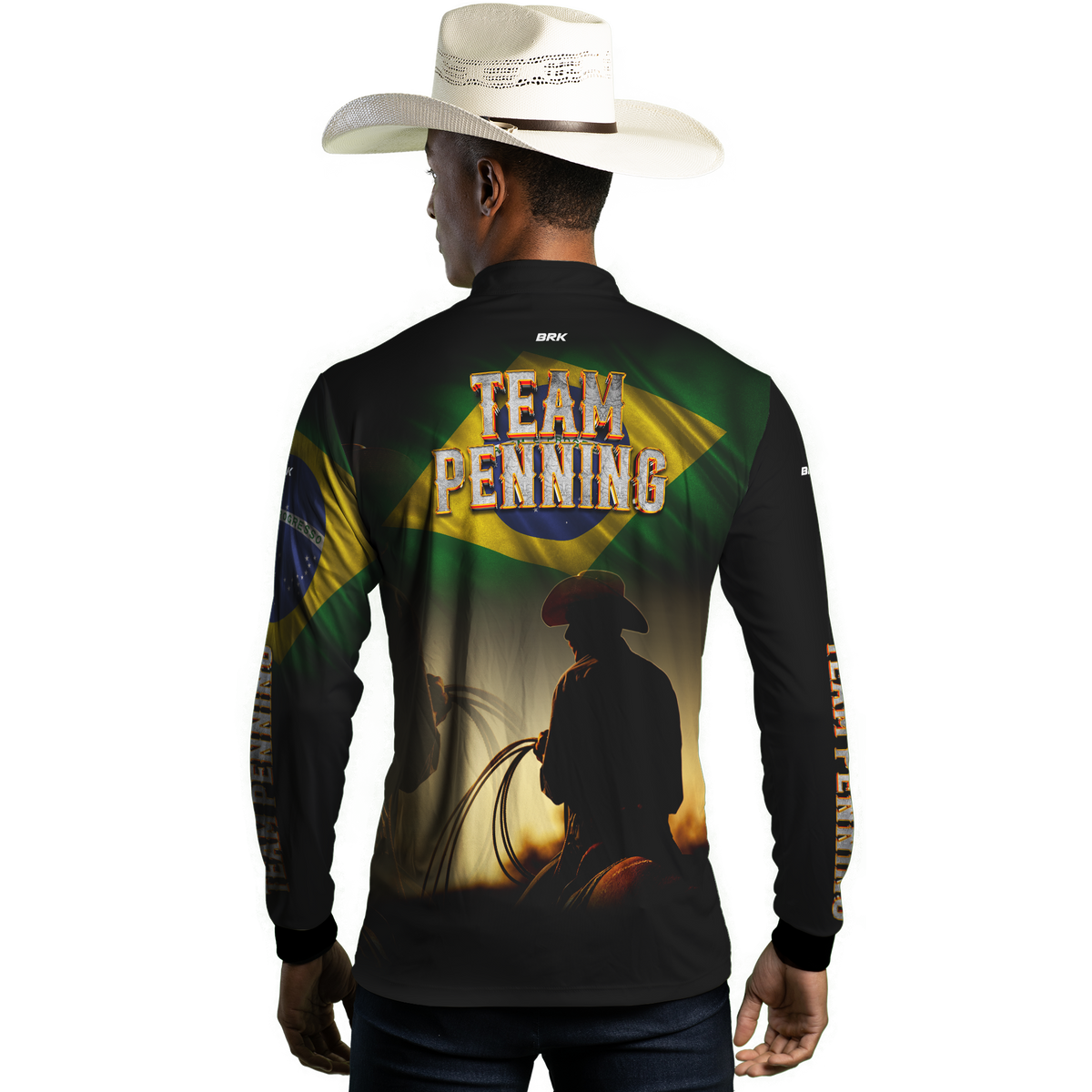 Camisa Agro Brk TEAM PENNING Brasil Com Proteção UV50+ - BRK AGRO