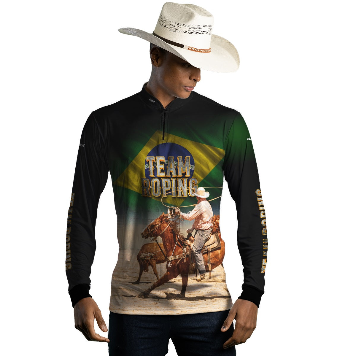 Camisa Agro Brk Team Roping BR Proteção UV50+ - BRK AGRO