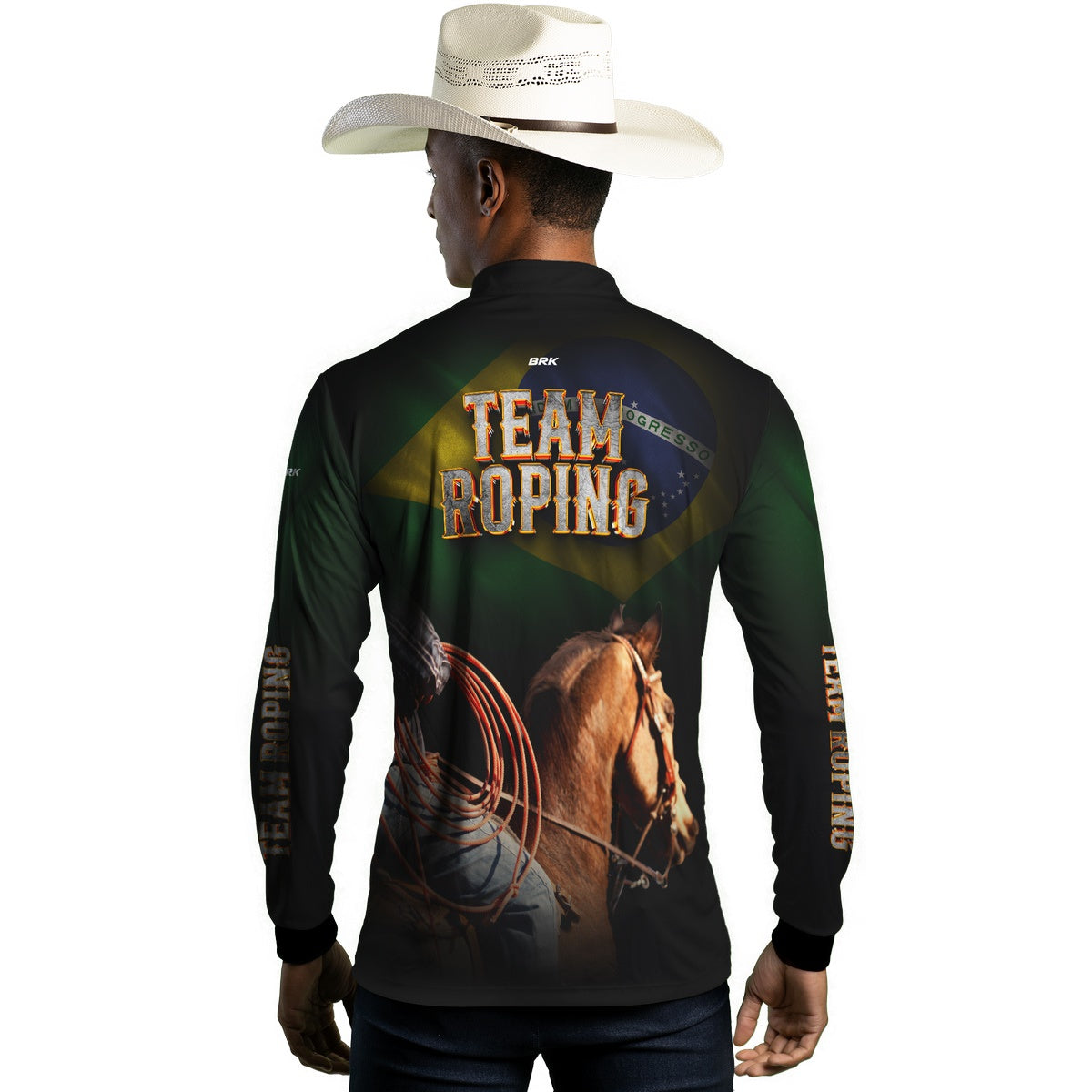 Camisa Agro Brk Team Roping Brasil 2 com UV50+ - BRK AGRO