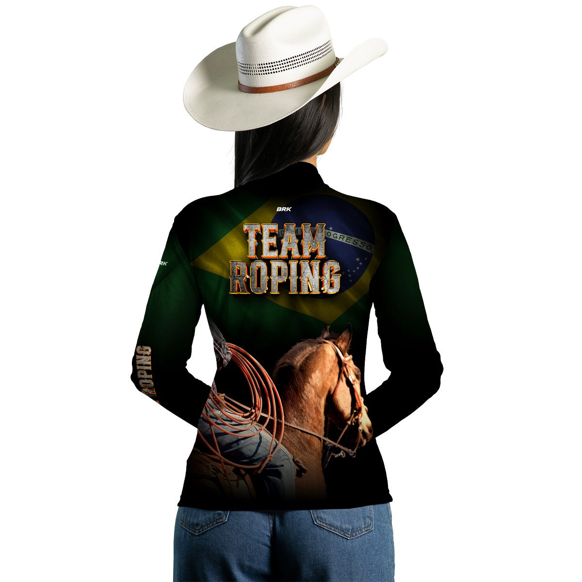 Camisa Agro Brk Team Roping Brasil 2 com UV50+ - BRK AGRO