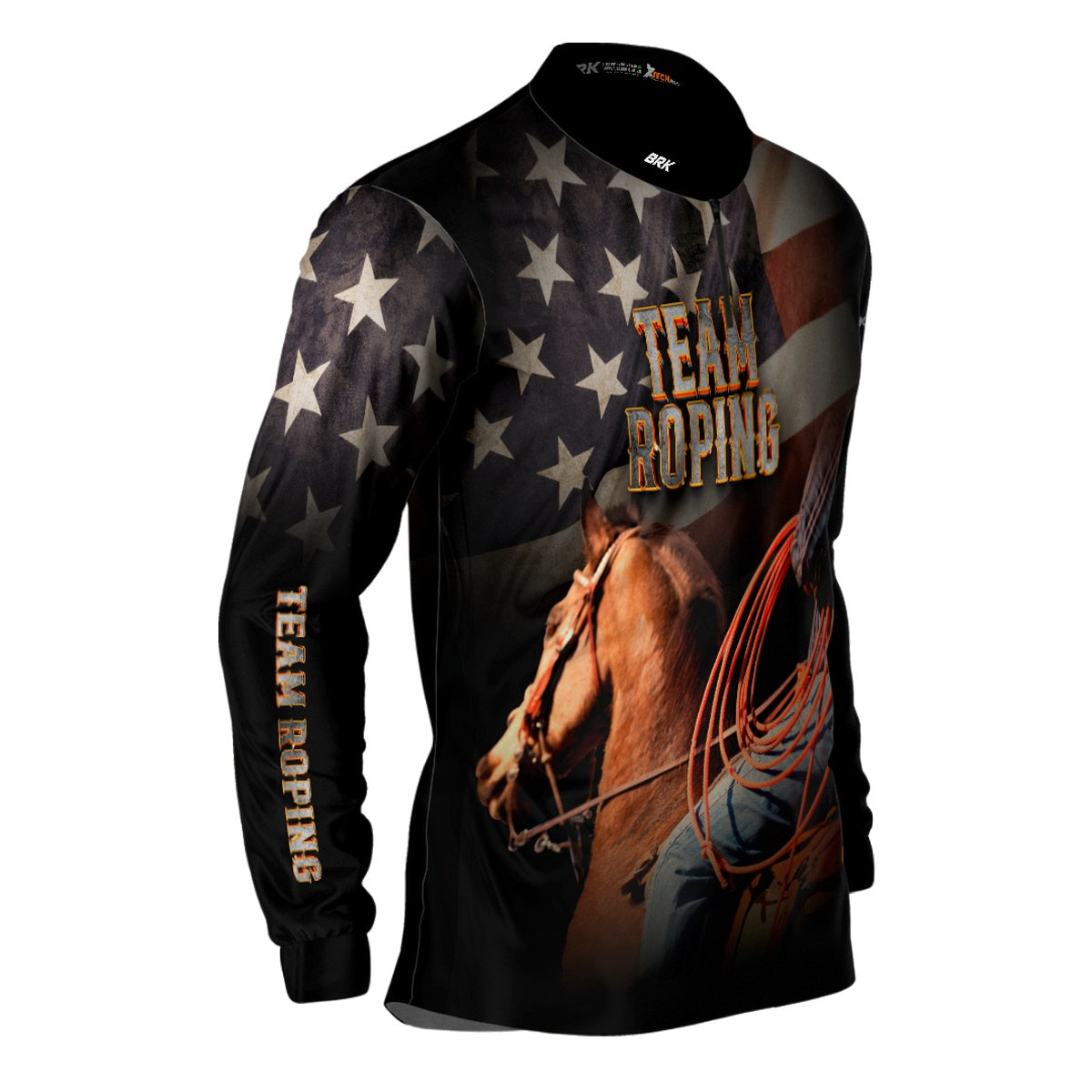 Camisa Agro Brk Team Roping Estados Unidos com Proteção UV50+ - BRK AGRO