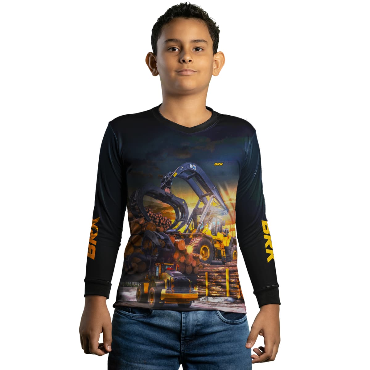 Camisa Agro Brk Trator Florestal com UV50+ - BRK AGRO