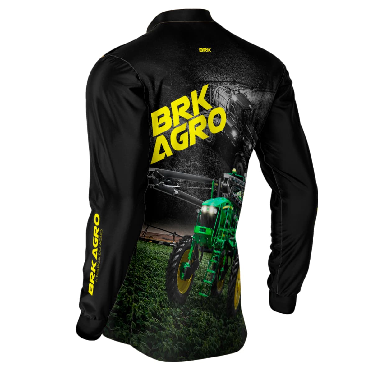 Camisa Agro Brk Trator Pulverizador M4000 Escura com Proteção Solar UV50+ - Brk Agro