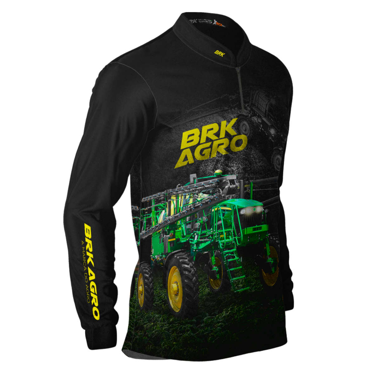 Camisa Agro Brk Trator Pulverizador M4000 Escura com Proteção Solar UV50+ - Brk Agro