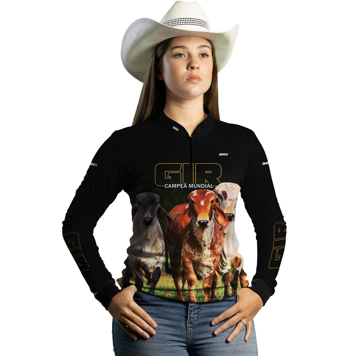 Camisa Agro Brk Vaca Gir com Proteção Solar UV50+ - BRK AGRO