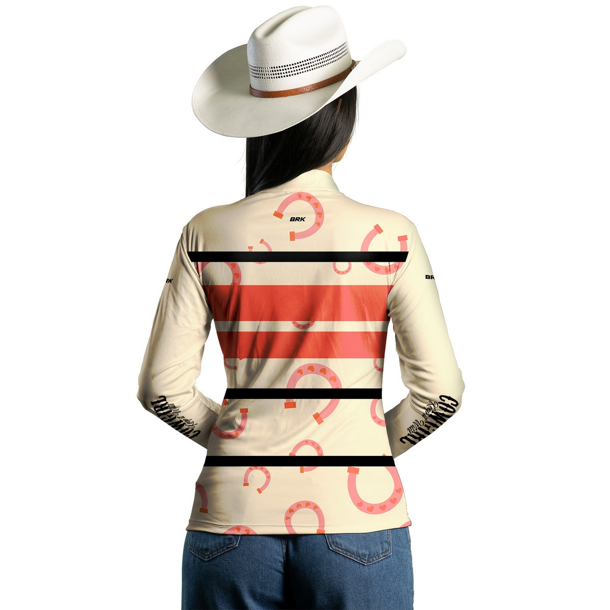 Camisa Feminina Agro Brk Cowgirl Ferradura com Proteção Solar UV50+ - Brk Agro