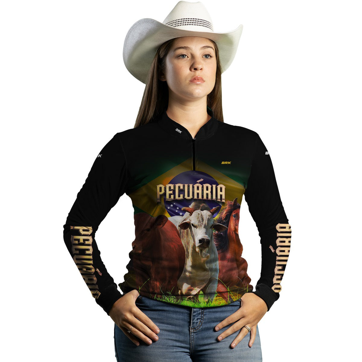 Camisa Feminina Agro Brk Pecuária com UV50+ - Brk Agro