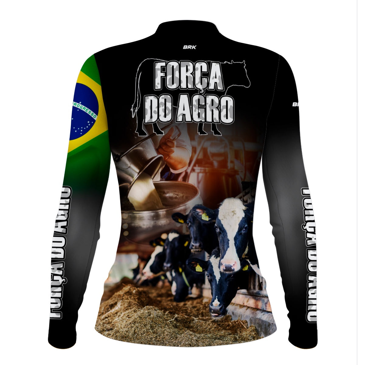 Camisa Feminina Agro Brk Produtor de Leite com Proteção Solar UV50+ - Brk Agro