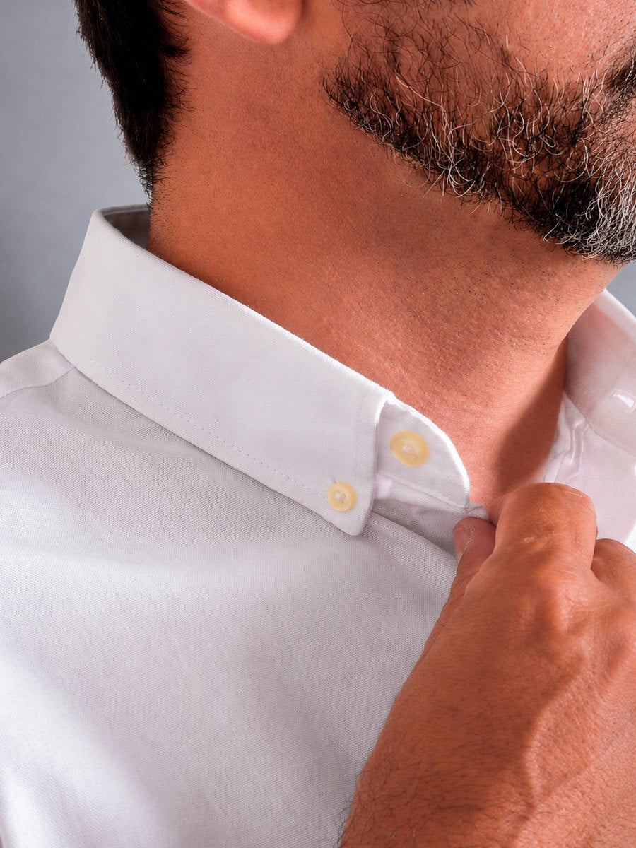 Camisa Xadrez Classic Branca - Manga Curta - Brk Agro