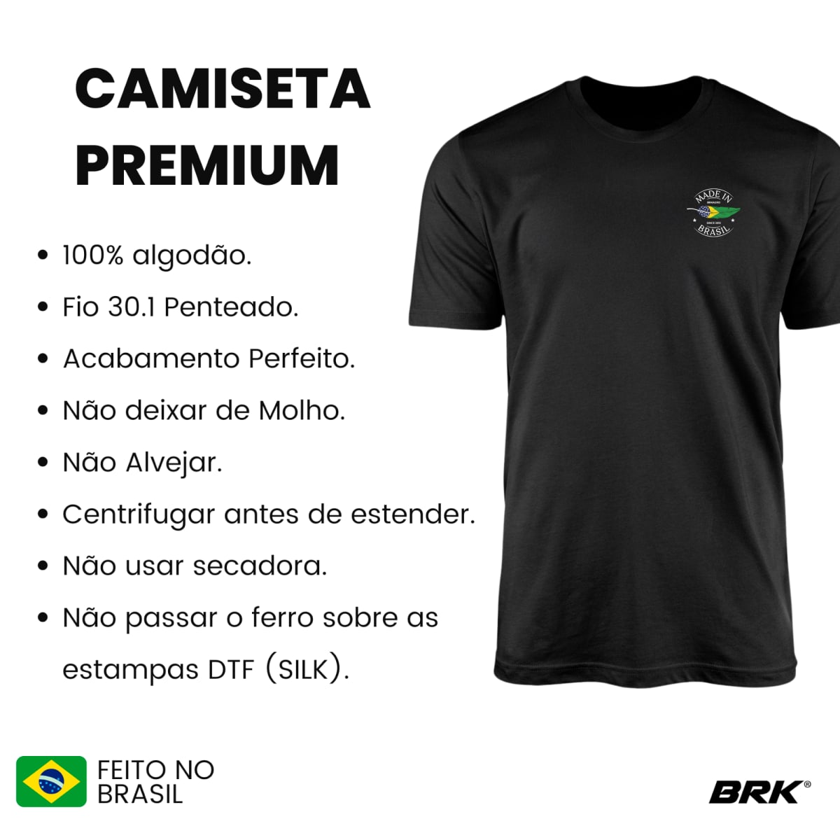 Camiseta Agro Brk Made In Brasil Algodão Premium - Brk Agro
