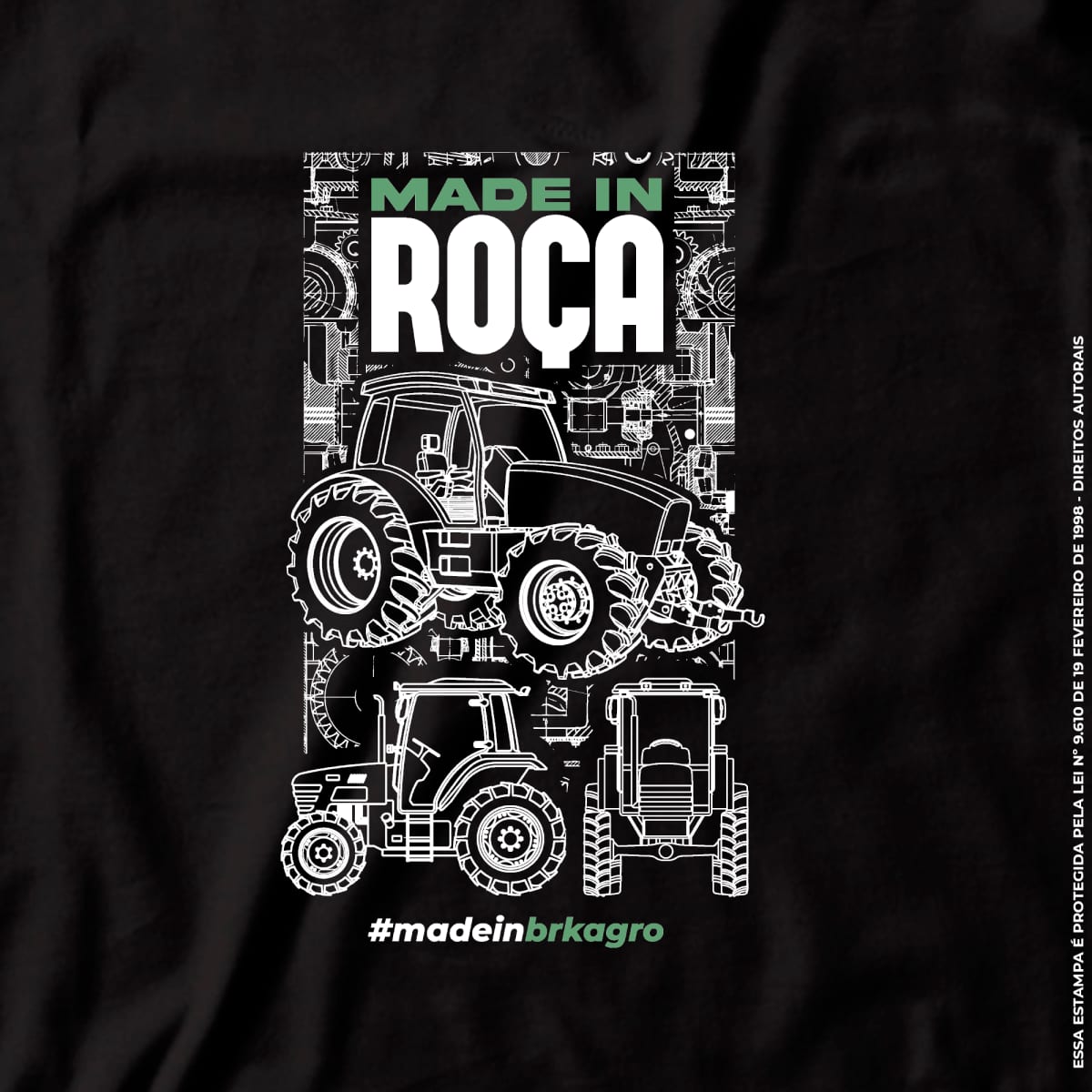 Camiseta Agro Brk Made In Roça Algodão Premium - Brk Agro