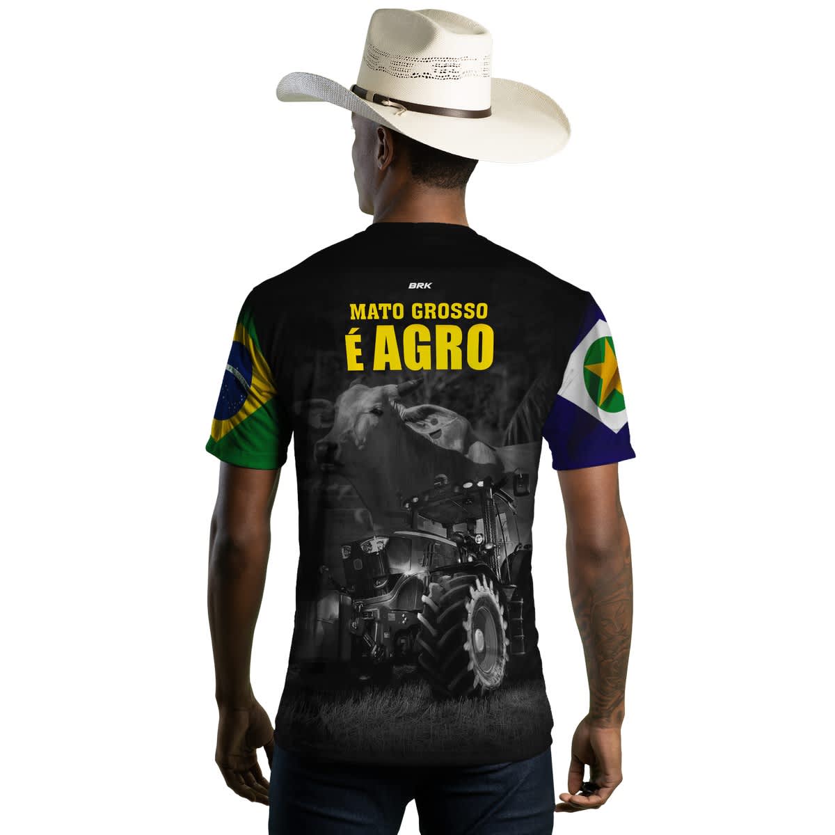 Camiseta Agro Brk Mato Grosso é Agro com UV50+ - Brk Agro