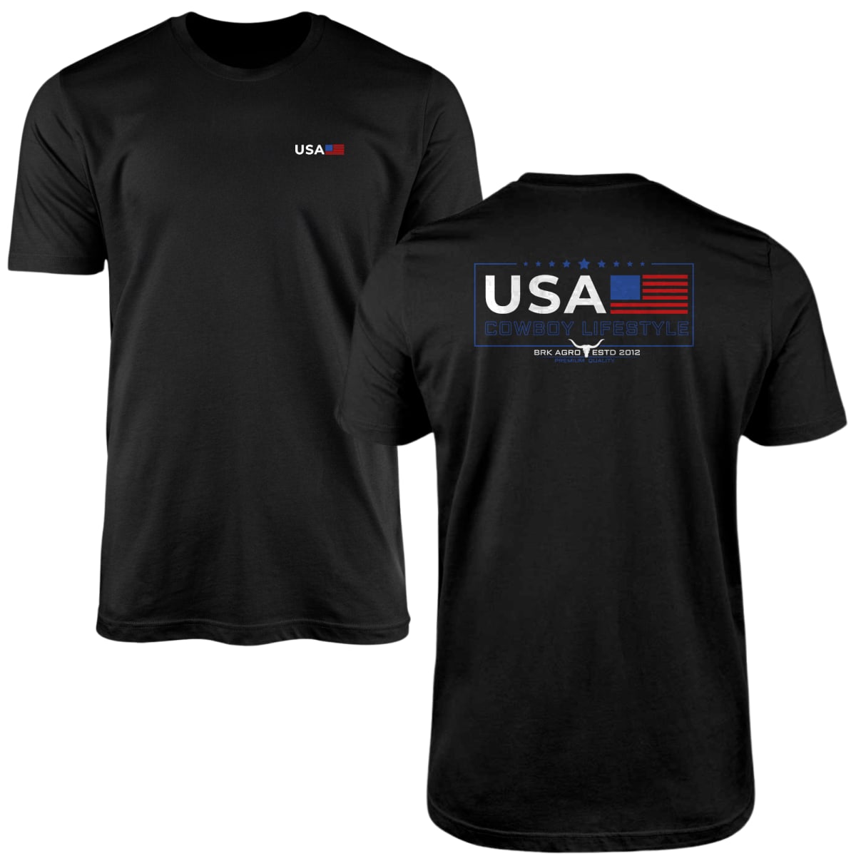 Camiseta Agro Brk USA Cowboy Lifestyle Algodão Premium - Brk Agro