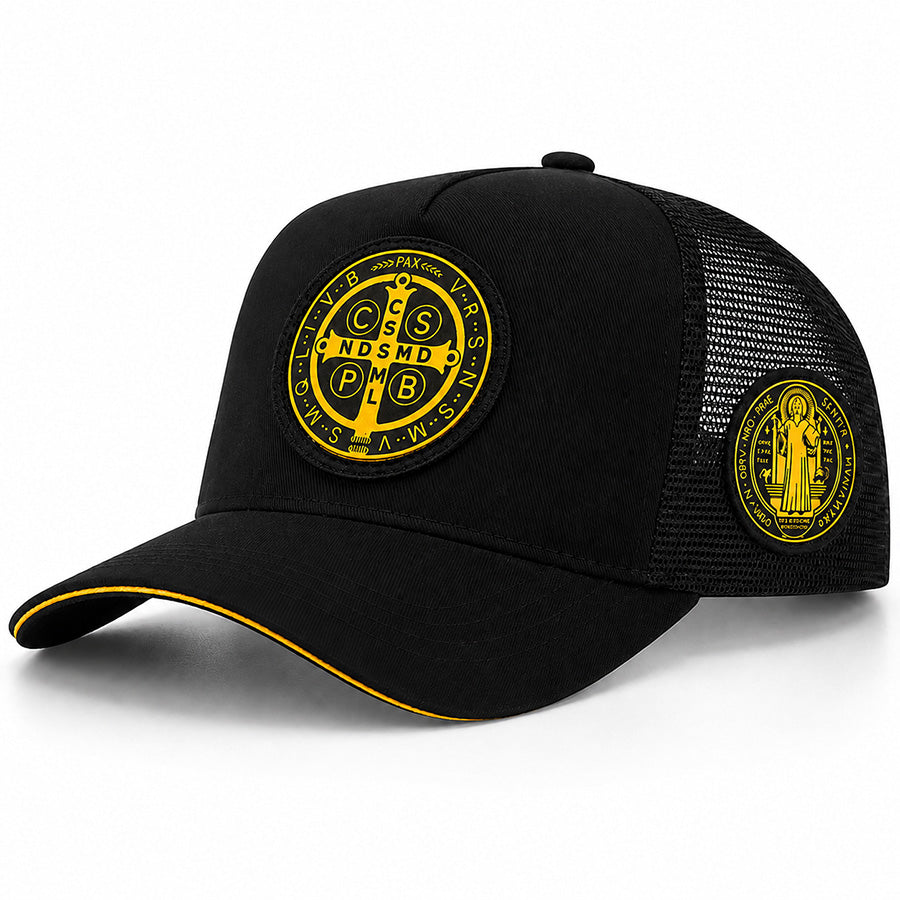 Boné São Bento Preto e Amarelo