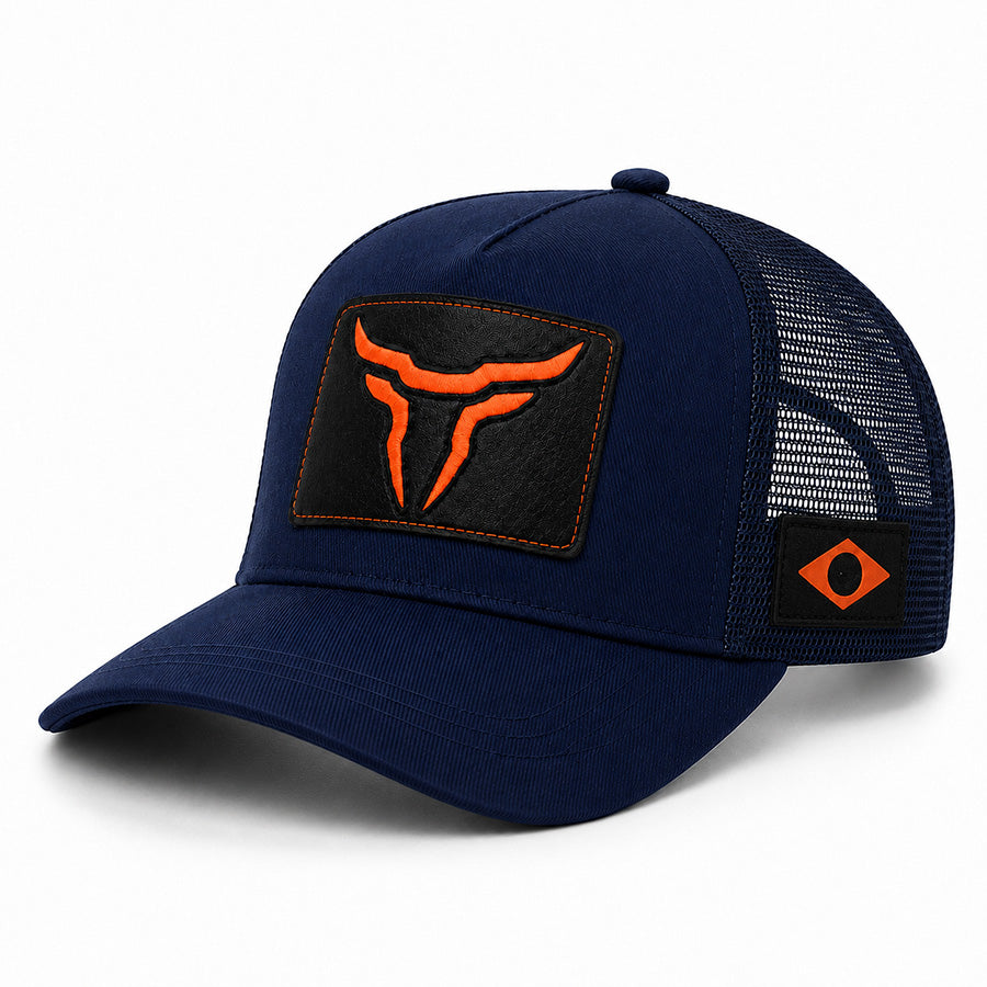 Boné Taurus Azul e Laranja