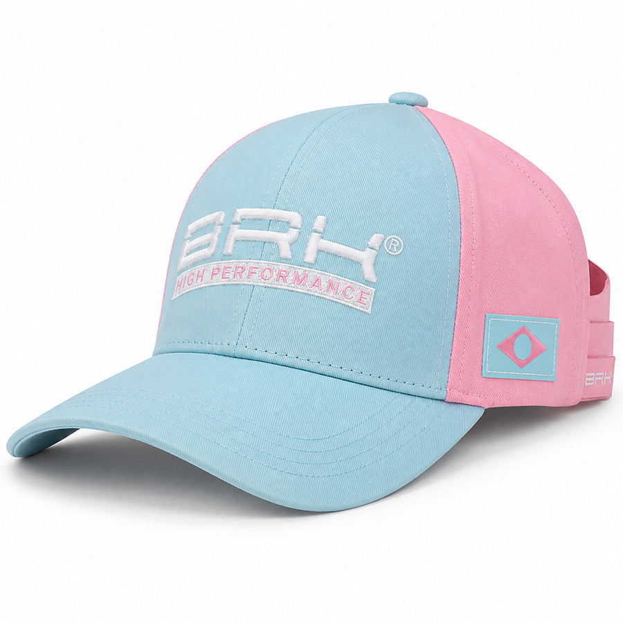 Boné Feminino BRK Fishing Azul e Rosa Pastel