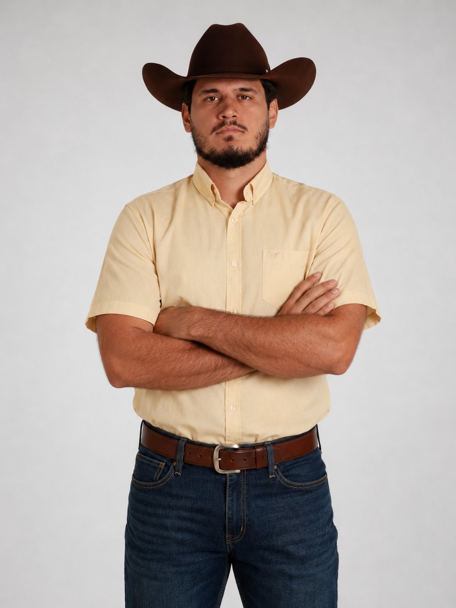 Camisa Brk M/C Classic Amarelo Manteiga