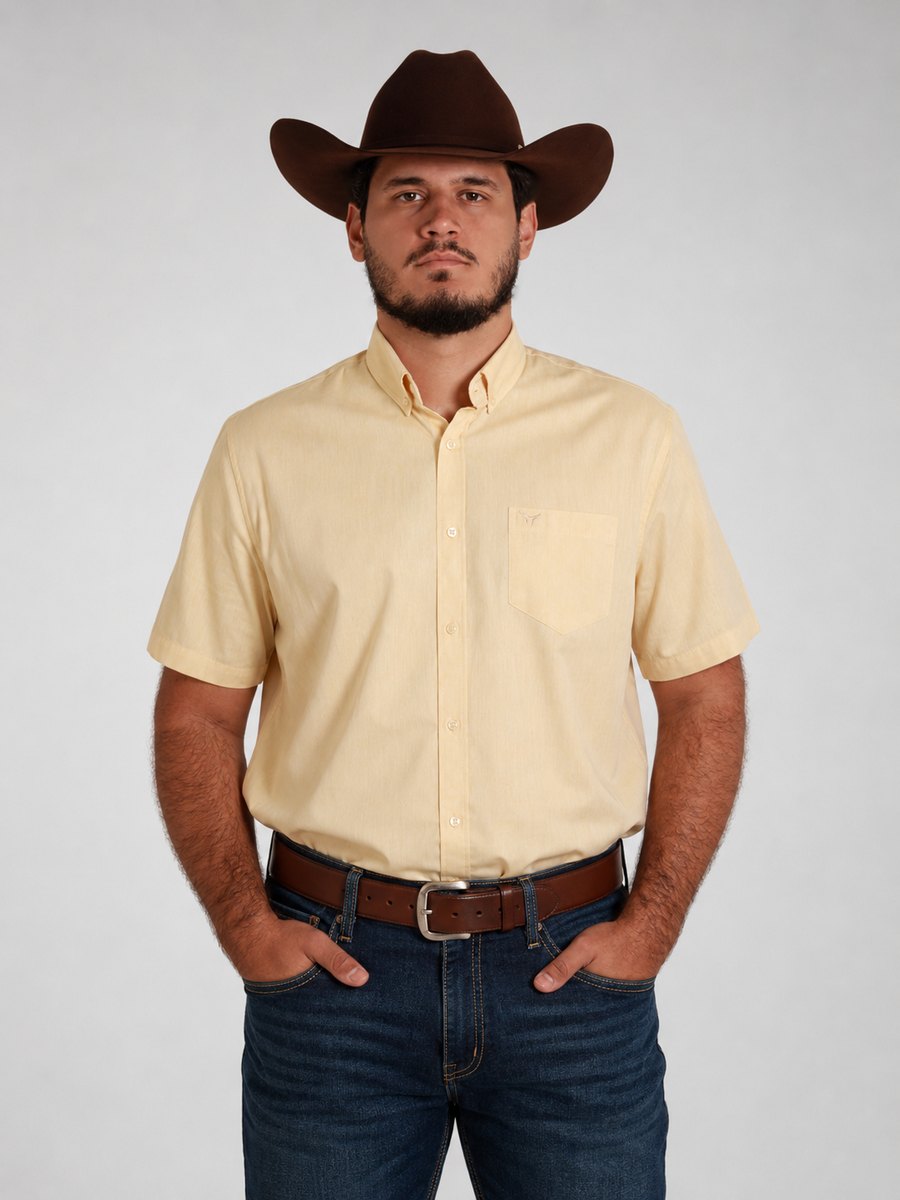 Camisa Brk M/C Classic Amarelo Manteiga