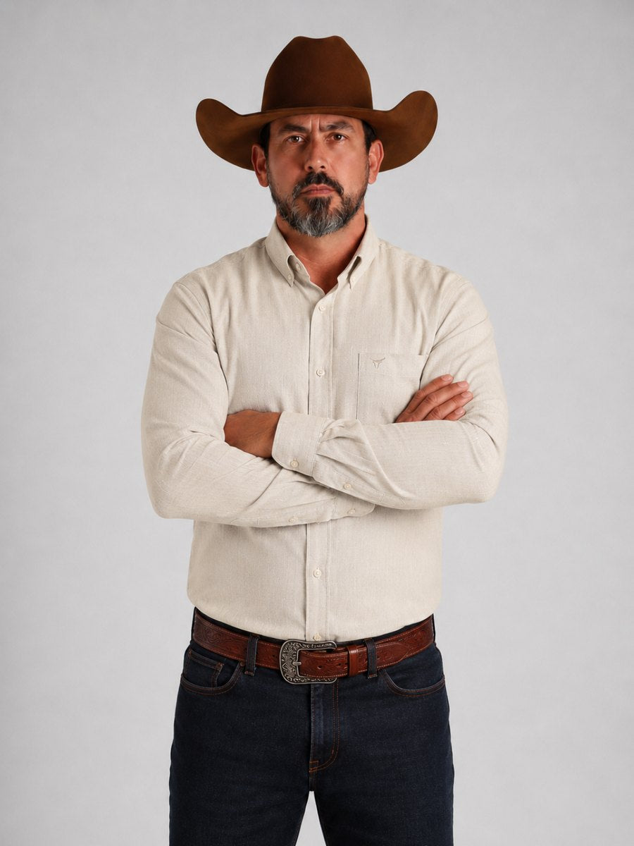 Camisa BRK M/L Classic Bege