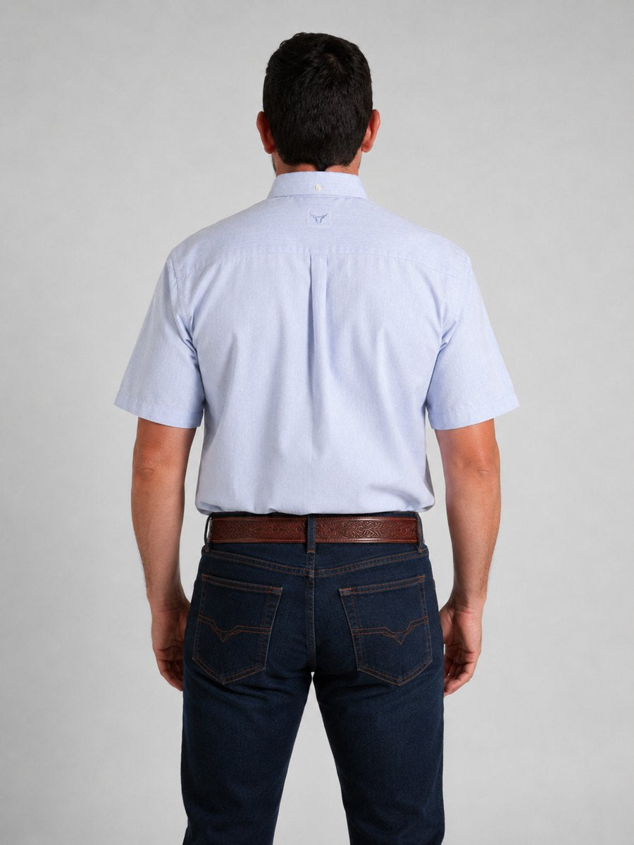 Camisa Xadrez Classic Azul Lavanda - Manga Curta - Brk Agro