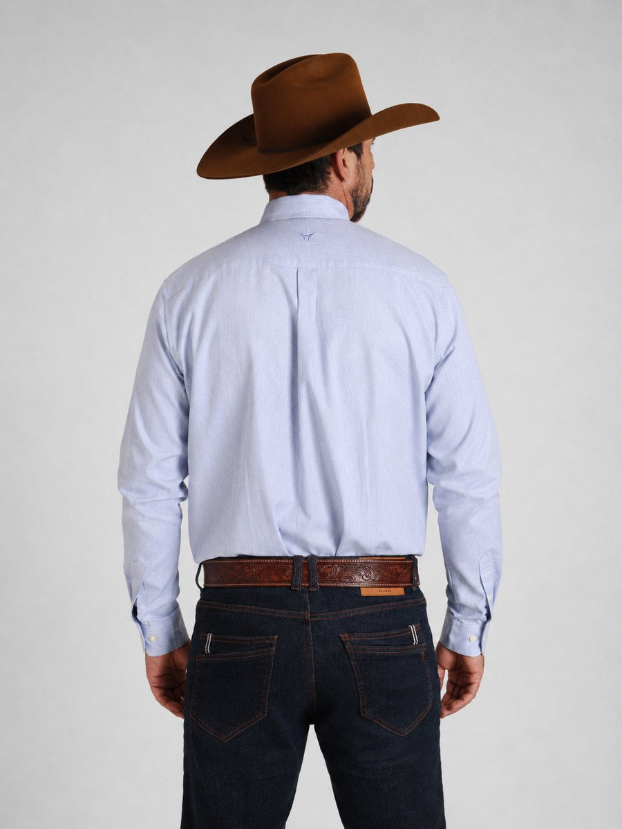 Camisa Xadrez Classic Azul Lavanda - Manga Longa - Brk Agro