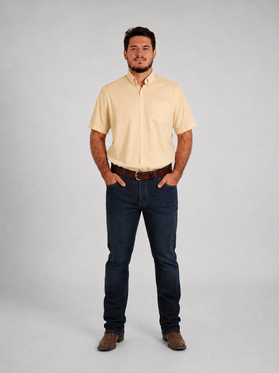 Camisa Brk M/C Classic Amarelo Manteiga