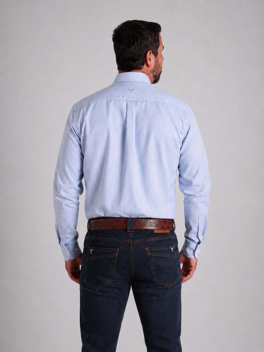 Camisa Xadrez Classic Azul Lavanda - Manga Longa - Brk Agro