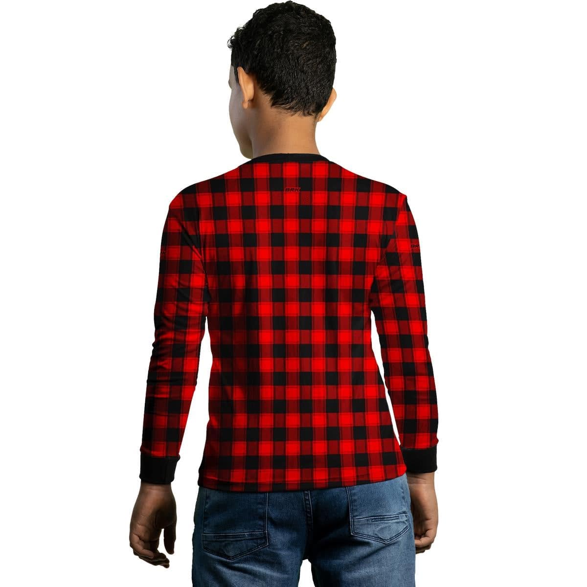 Camisa Agro Brk Country Masculina Xadrez Vermelho com Proteção Solar UV50+ - BRK AGRO