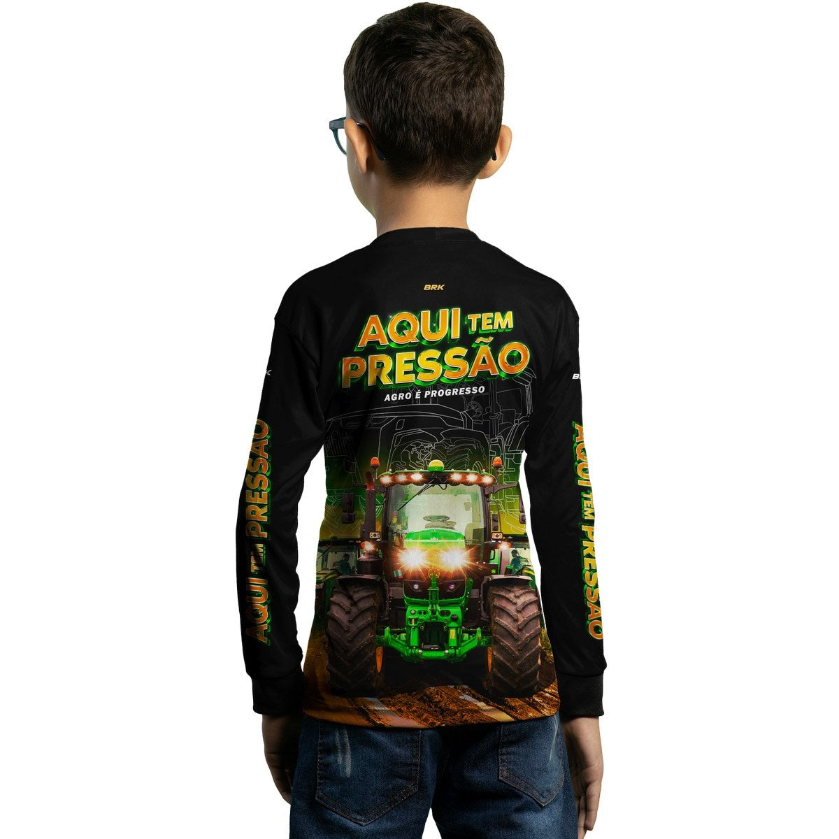 Camisa Infantil Agro Brk Aqui Tem Pressão UV50+ - Brk Agro