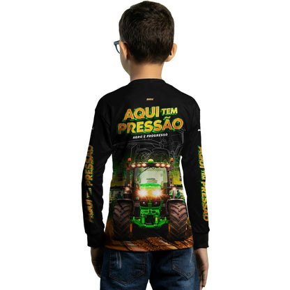 Camisa Infantil Agro Brk Aqui Tem Pressão UV50+ - Brk Agro