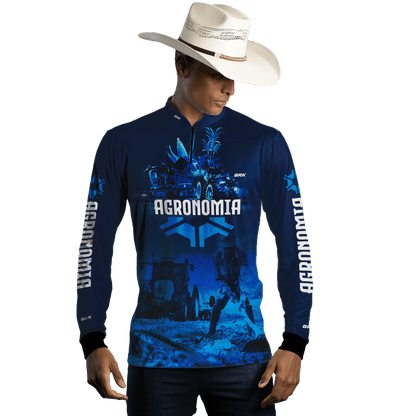 Camisa Agro Brk Agronomia Azul com Uv50+ - BRK AGRO