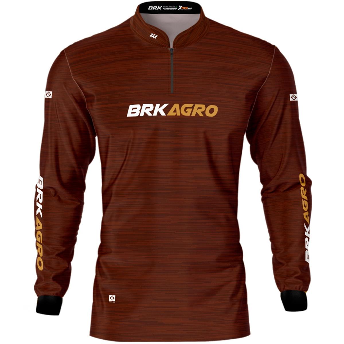 Camisa Agro Brk Mescla Marrom Yellowstone com Proteção Solar UV50+ - Brk Agro