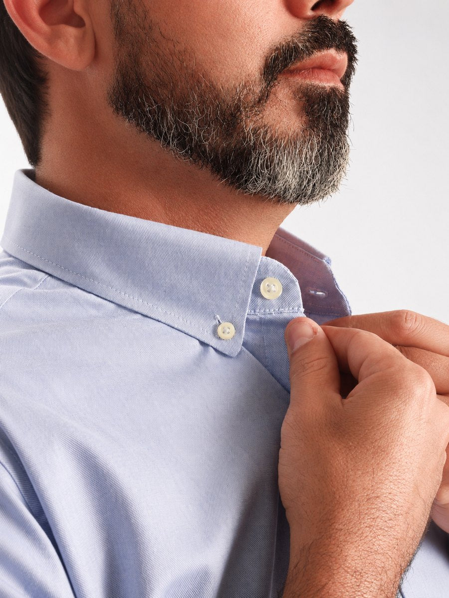 Camisa Xadrez Classic Azul Lavanda - Manga Curta - Brk Agro