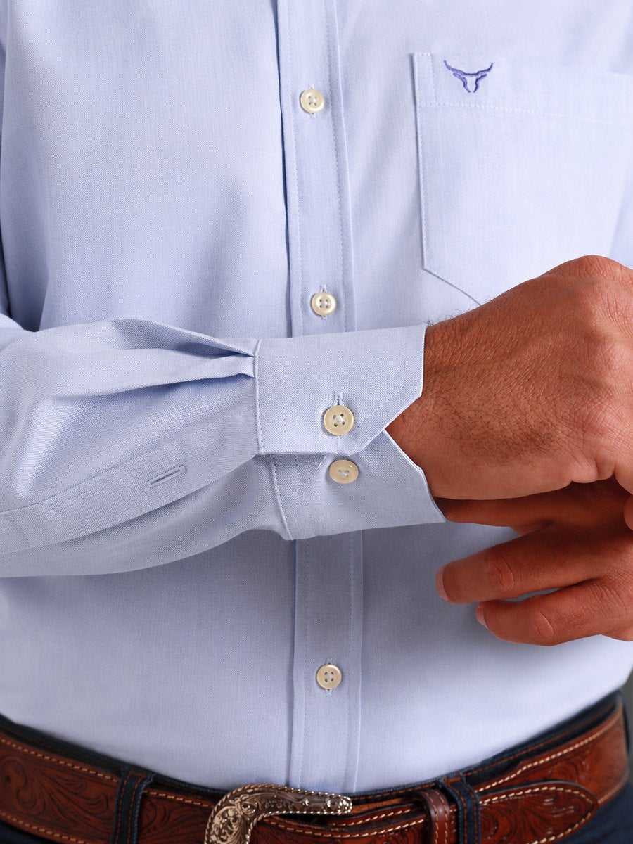 Camisa Xadrez Classic Azul Lavanda - Manga Longa - Brk Agro