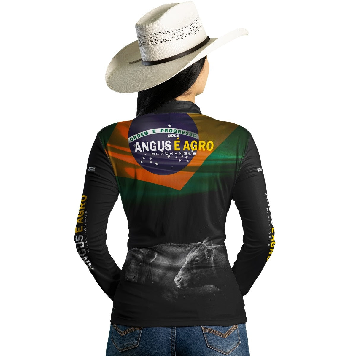 Camisa Agro Brk Angus é Agro Brasil com Proteção Solar UV50+ - BRK AGRO