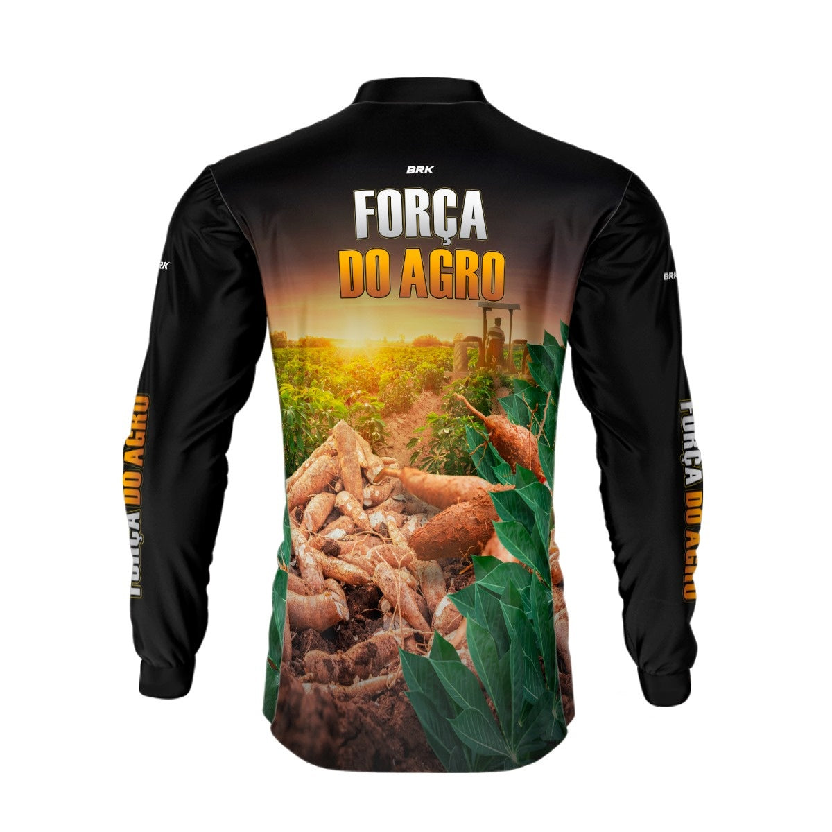 Camisa Agro Brk A Força do Agro Produtor de Mandioca com Proteção Solar UV50+ - Brk Agro