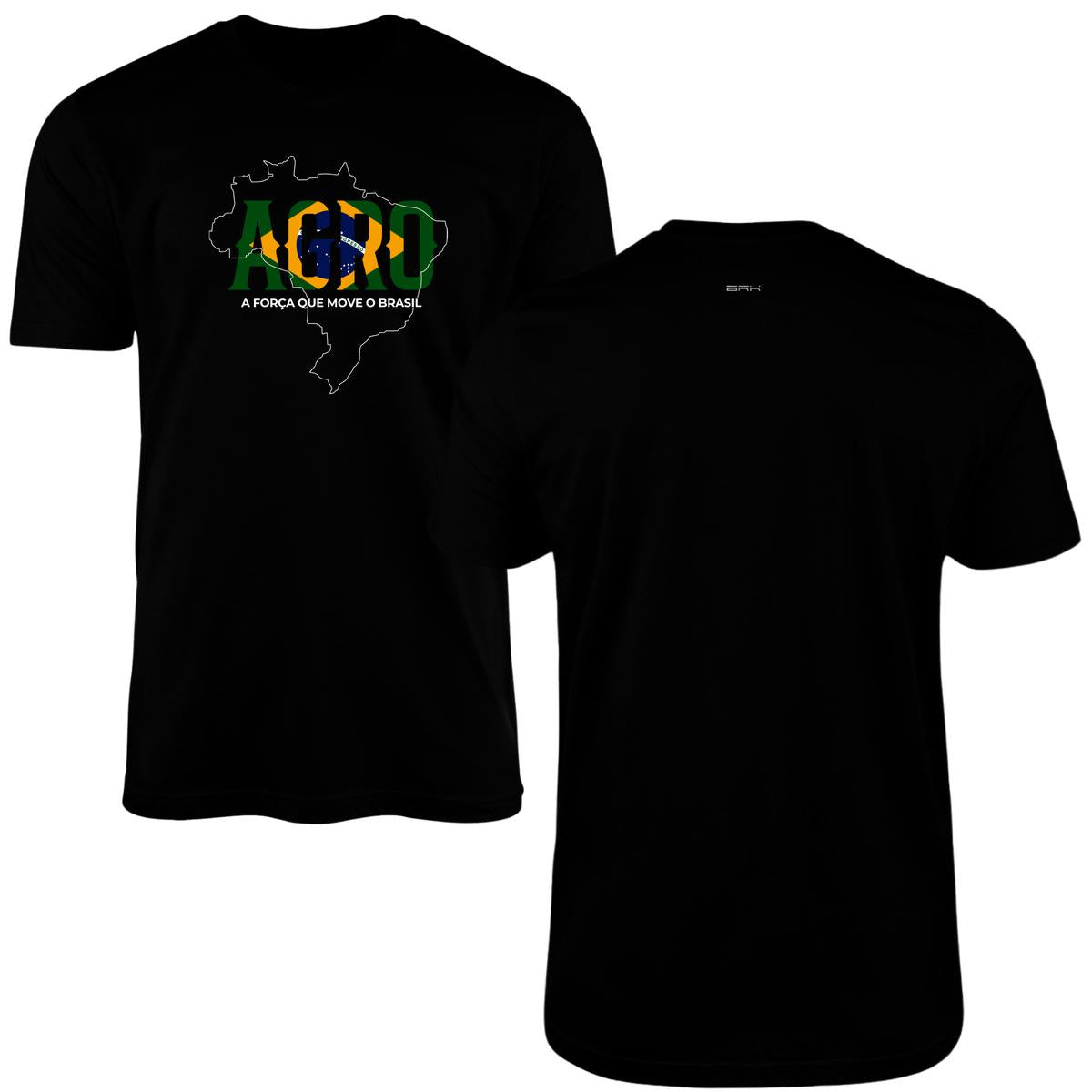 Camiseta Agro Brk A Força do Agro Move o Brasil com Algodão Premium - Brk Agro