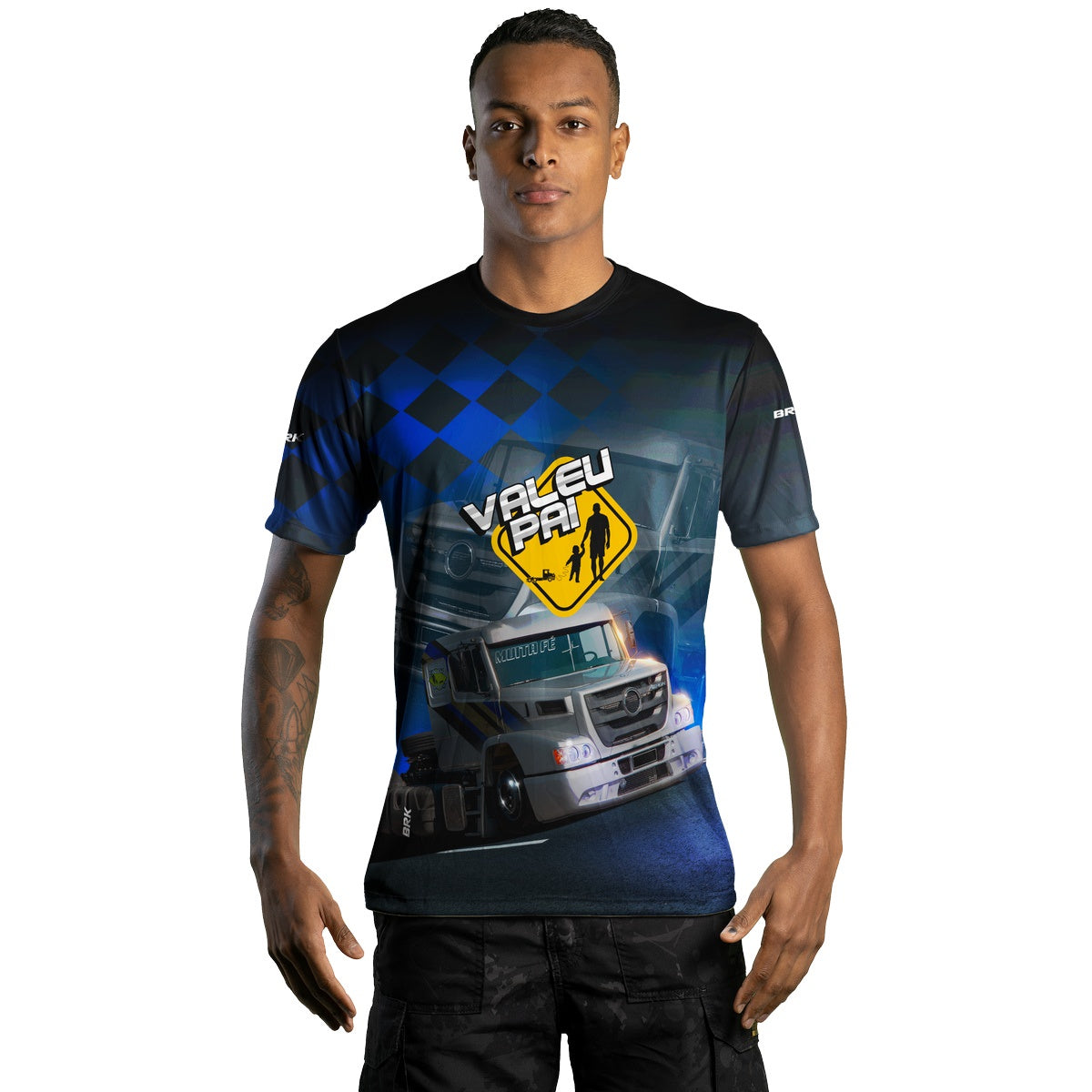 Camiseta Agro Brk Caminhão Valeu Pai com Proteção  Solar UV50+ - Brk Agro