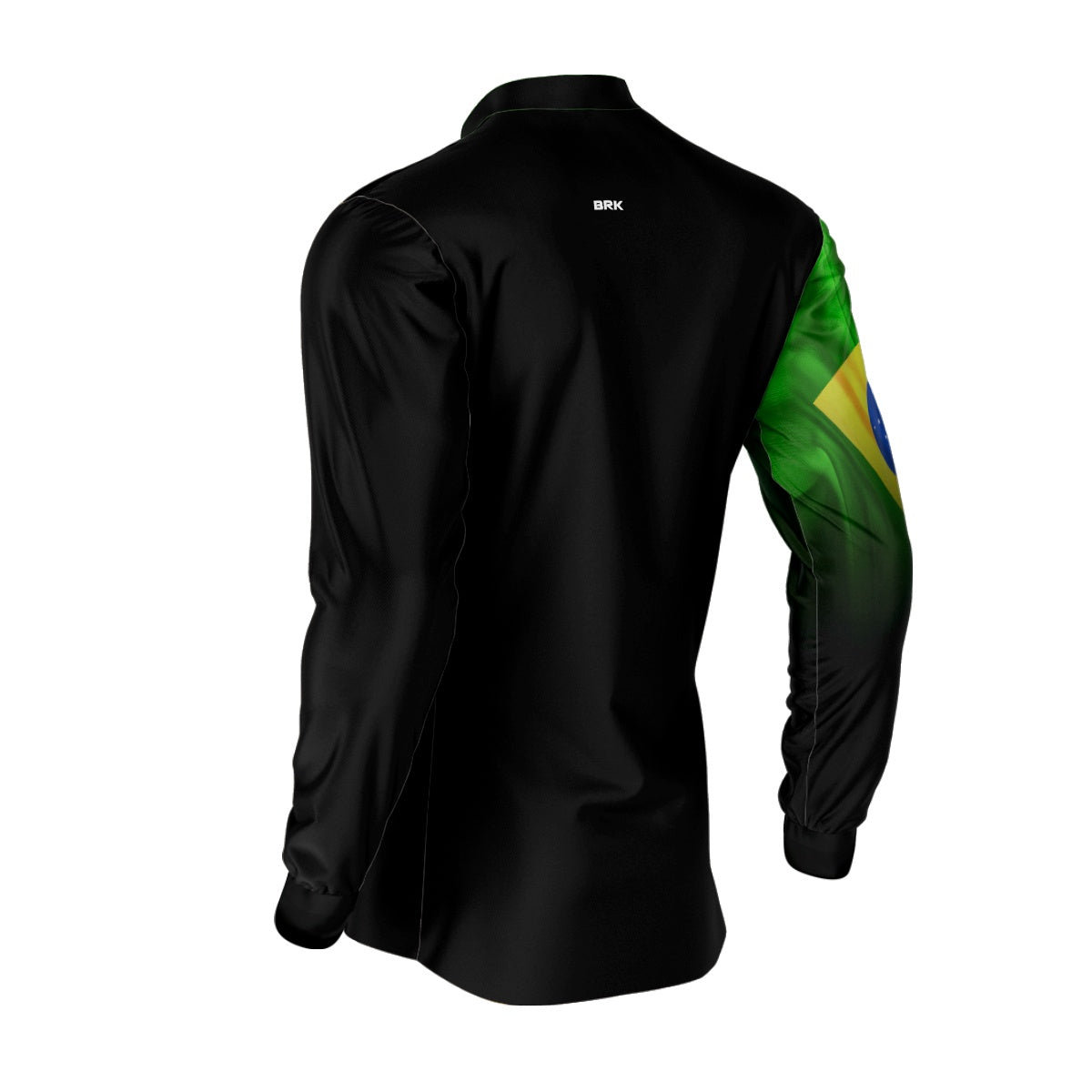 Camisa Agro Brk Preta Bandeira do Brasil com UV50+ - BRK AGRO