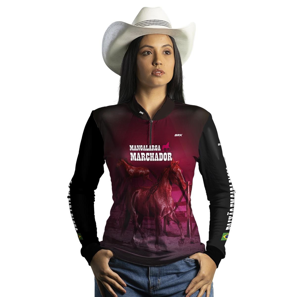 Camisa Agro Feminina Mangalarga Marchador com UV50+ - BRK AGRO