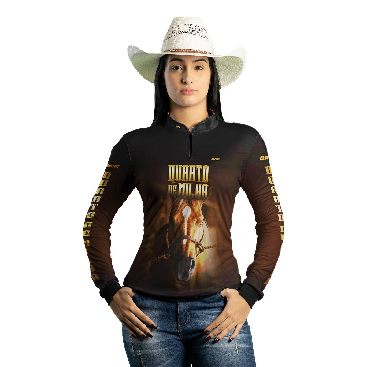 Camisa Agro Brk Rosto Quarto de Milha Proteção Solar UV50+ - BRK AGRO