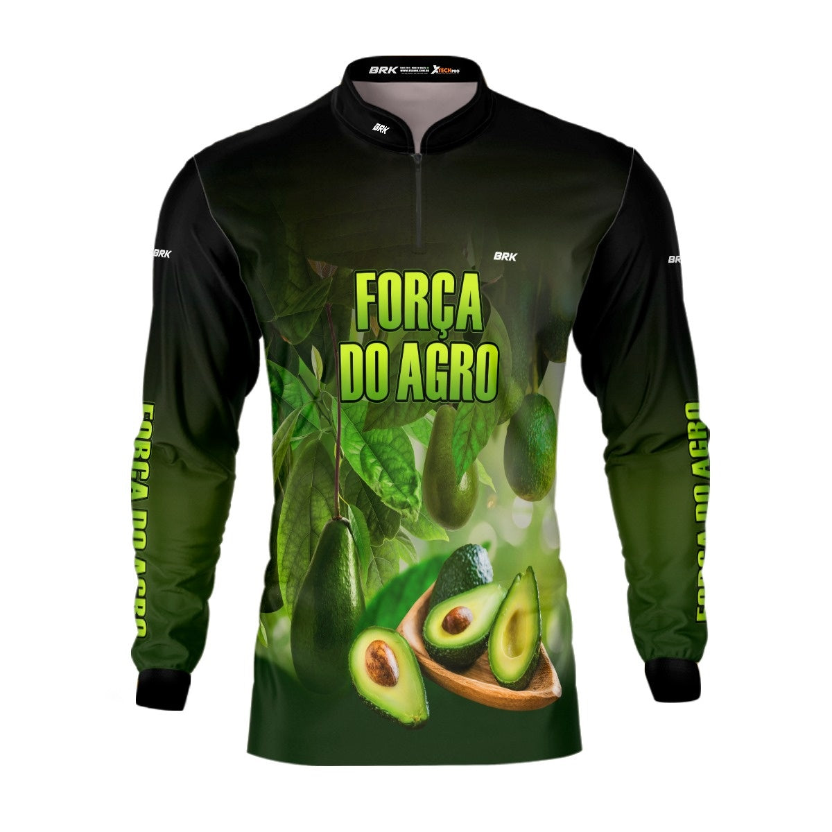 Camisa Agro Brk A Força do Agro Produtor de Abacate com UV50+