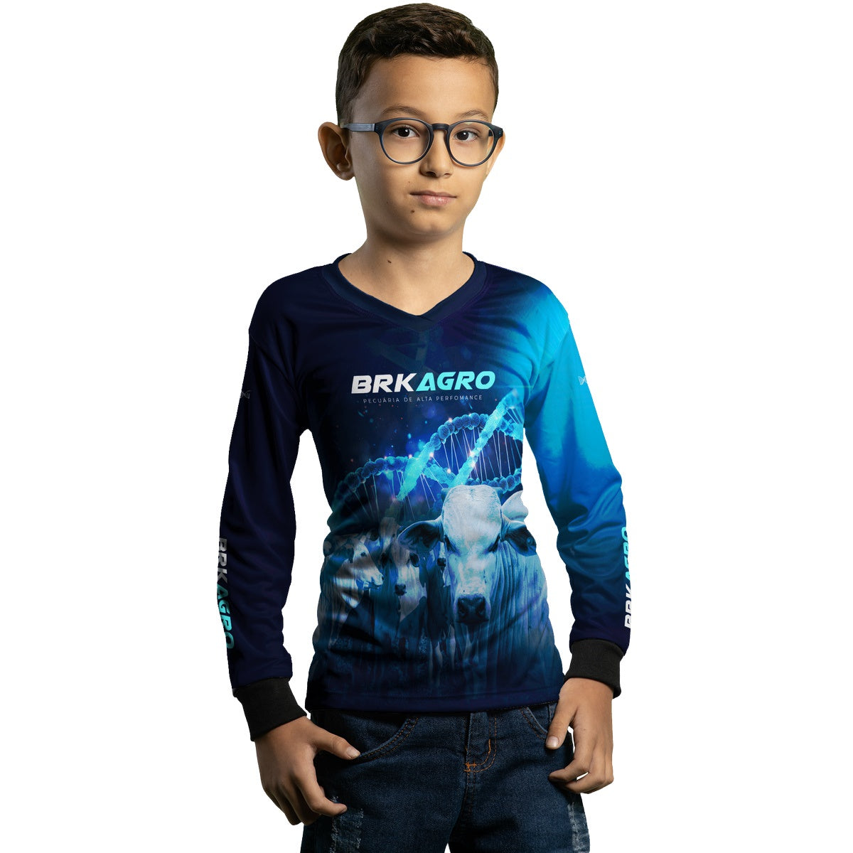 Camisa Agro Brk Pecuária Melhoramento Genético com UV50+ - BRK AGRO
