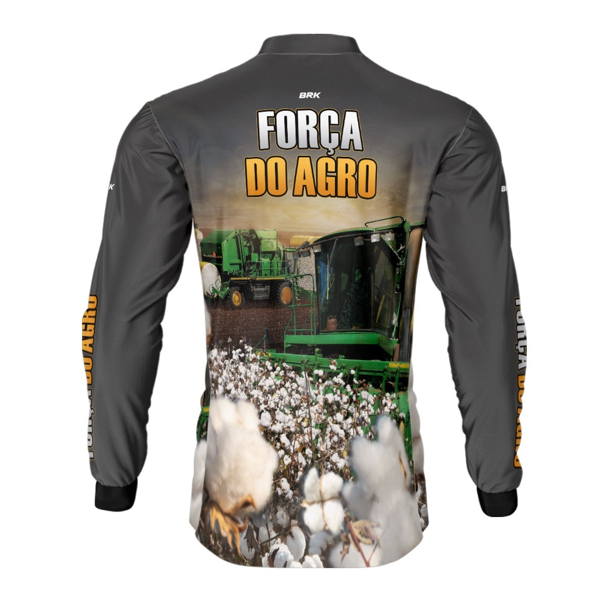 Camisa Agro Brk A Força do Agro Produtor de Algodão com Proteção Solar UV50+ - Brk Agro