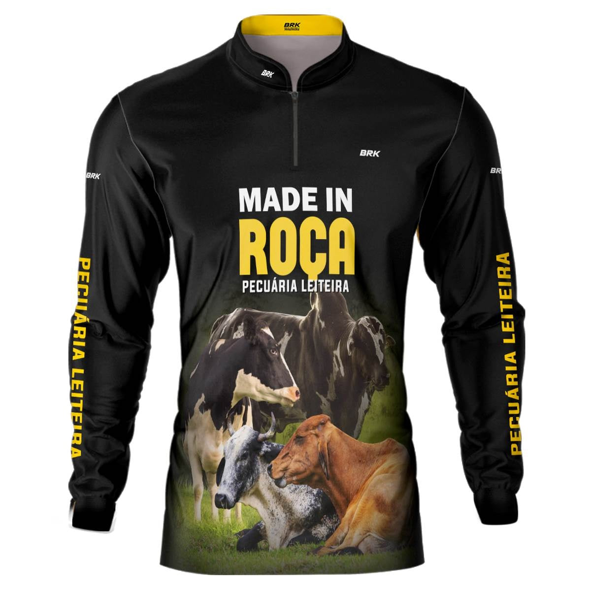 Camisa BRK Agro Gado Cruzado Pecuária Leiteira com Proteção Solar Uv50+ - Brk Agro