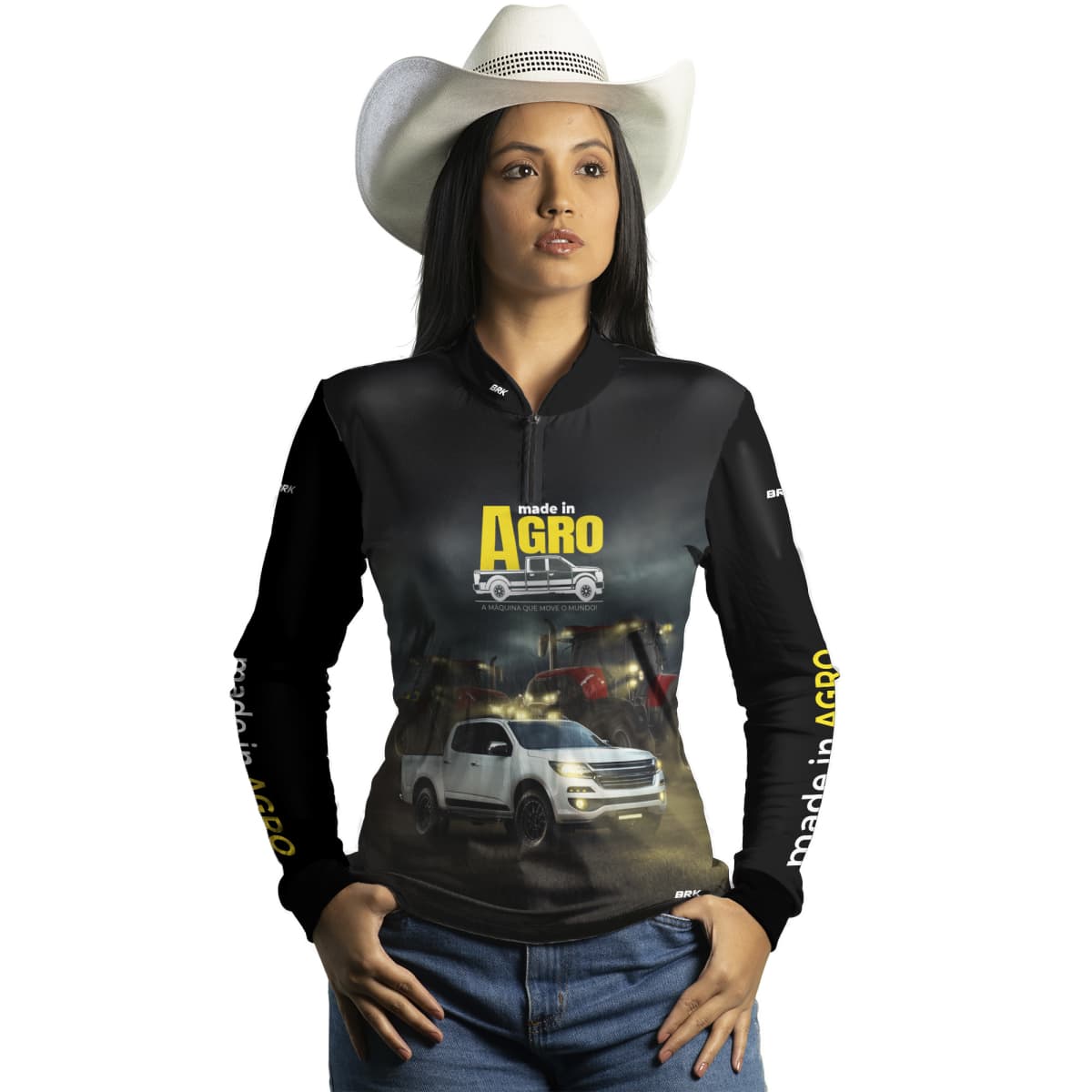 Camisa Agro Brk Caminhonete S10 Pitbull com Proteção Solar UV50+ - BRK AGRO