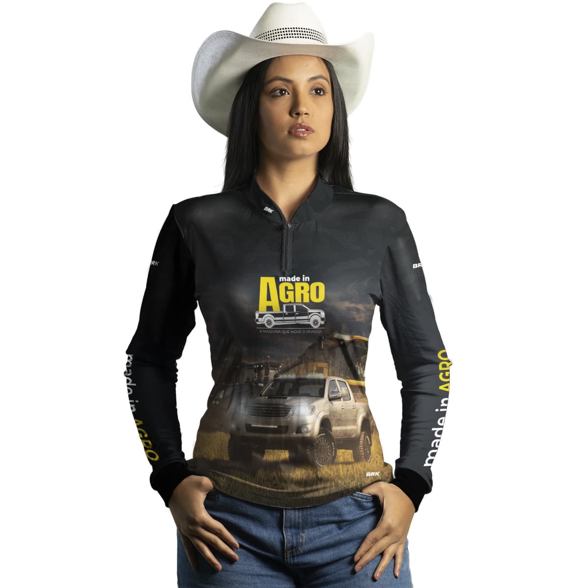 Camisa Agro Brk Caminhonete 4x4 com Proteção Solar UV50+ - BRK AGRO