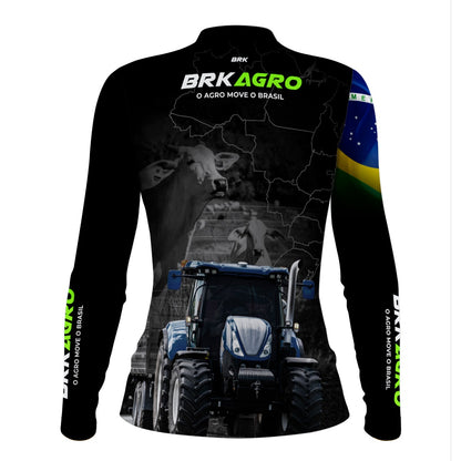 Camisa Agro Brk O Agro Move o Brasil com UV50+ - Brk Agro